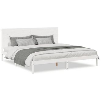 Berkfield Home Extra Long Bed Frame without Mattress White 180x210 cm Solid Wood