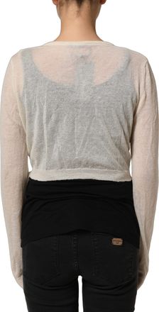 Ermanno Scervino Knit Cropped Wool Cardigan Womens Sweater