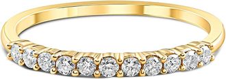 Pompeii3 1/4ct 14K Yellow Gold Diamond Wedding Anniversary Ring Band