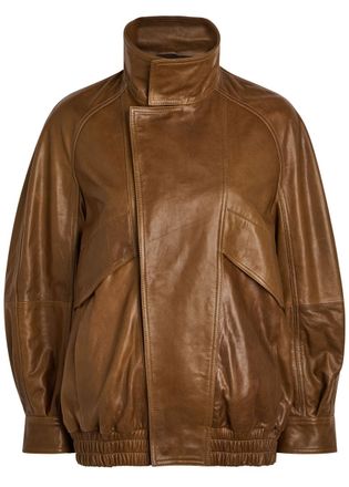 Nour Hammour Ariste Leather Bomber Jacket - No Colour - 40 (UK12 / M)