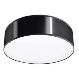 ETC Shop Etc-shop - Plafoniera Tonda In Acciaio Nero Plafoniera In Acciaio Tonda Plafoniera Pvc Camera Da Letto, 2x E27, 35 Cm