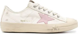 Golden Goose V-Star leather sneakers - women - Rubber/Calf Leather/Polyurethane/Polyester/Calf Leather/Sheepskin/Cotton - 38 - White