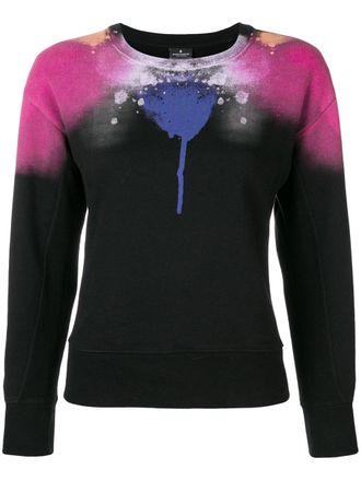 Marcelo Burlon Abstract Spray Wings sweatshirt - women - Cotton - S - Black