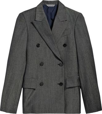 Balenciaga DB Tailored Jacket - Dames - Blazers - Blauw - 2XS - Jassen