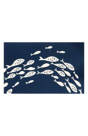 R16 Home Fish Crossing Tufted Doormat in Indigo/Cream at Nordstrom Rack, Size 24X36