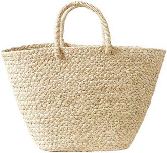 Indego Africa Braided Raffia Day Bag Natural at Nordstrom, Size Medium