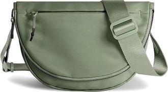 Generic Women Crossbody Bag with Crescent Design, Adjustable Strap Fashion Nylon Folding Crescent Moon Small Sling Chest Bag (Green)