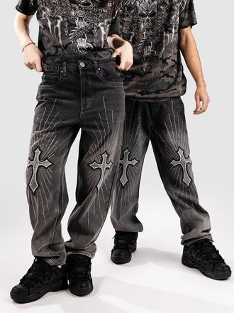 Ninth Hall Glory Cross Jeans grey omb