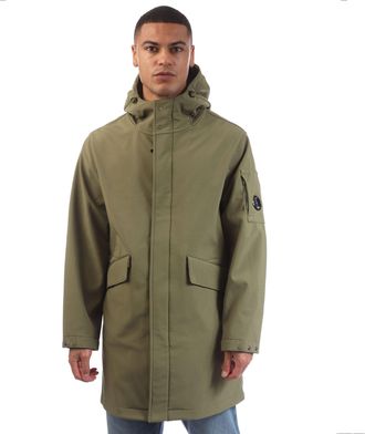 C.P. Company Mens Shell-R Hooded Parka Jacket in Green - Size X-Large