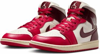Nike Air Jordan 1 Mid BQ6472-119 Sneakers Womens White Lifestyle Shoes LIQ1632