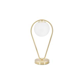 Dmora L&aacute;mpara De Mesa Basomo, Necesita 1 Bombilla, Base E14, Interruptor Manual, Blanco
