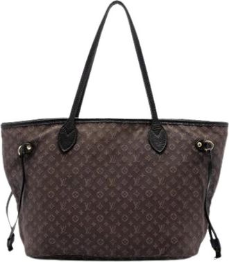 Louis Vuitton Pre-owned Tote Bags, female, Brown, Size: ONE SIZE Pre-owned Idylle Neverfull MM