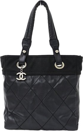 Chanel Coated Canvas Handbag Tote Bag (Pre-Owned)