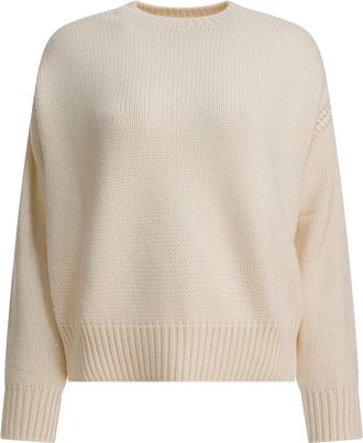 SA SU PHI W25693 Ws 0101 Jade Sweater - Dames - Cashmere truien - Wit - S - Kasjmier - Truien & Vesten