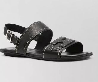 Hogan h685 h sandal open toe flat sole