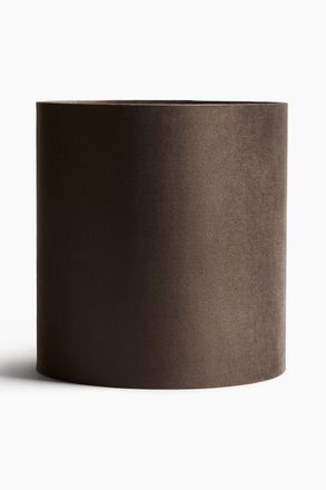 H&M Trommel-Lampenschirm aus Samt - Dunkelbraun