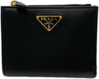 Prada Black Leather Wallet (Bi-Fold) (Pre-Owned)