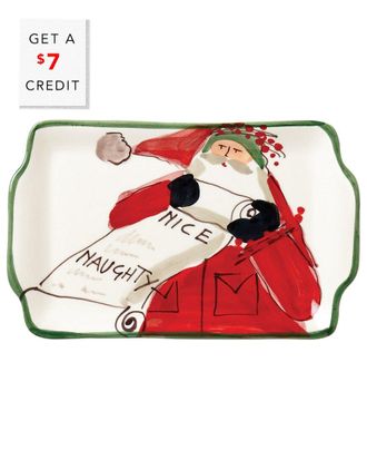 Vietri Vietri Old St. Nick Rectangular Plate With $8 Credit