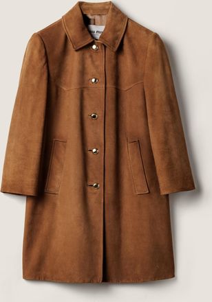 Miu Miu Waxed suede coat