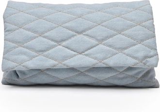 Gava Milano Light Blue Cotton Quilted Shoulder Bag