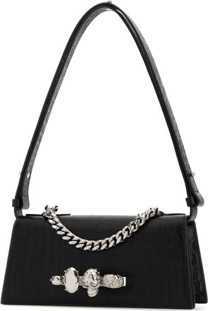 Alexander McQueen Womens Shoulder Bag Black Calf