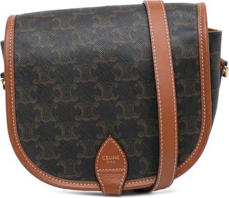 Celine Pre-owned Womens Crossbody Bag Logo Print - Black Textile - One Size