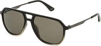 Police SPLQ81E ORIGINS LITE 35 GFLP Mens Sunglasses Green Size 57