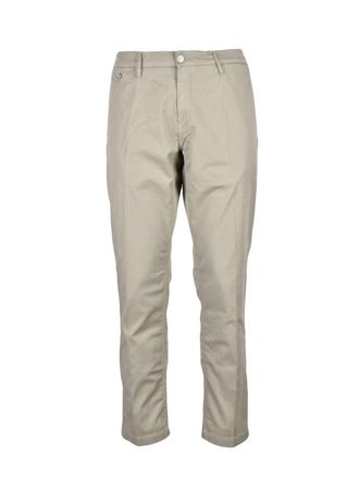 Replay Slim-Fit Chino Trousers in Muted Pistachio Green