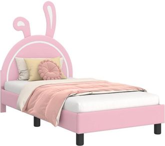 vidaXL Cama Para Ni&ntilde;os Con Cabecero Con Cabecera Rosa 80 X 160 Cm Pu Vidaxl