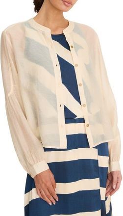 Nic+Zoe Femme Semi-Sheer Jacket in Classic Cream at Nordstrom, Size Xx-Large