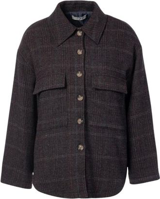 Jcsophie Peg Overshirt - Dames - Jassen - Bruin - Maat: L Zijde