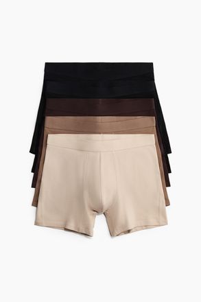 H&M 5er-Pack Halblange Trunks mit Lycra - Beige