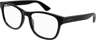 Gucci Zwarte Brillenmontuur - Heren - Brillen - Zwart - 53 MM - Accessoires