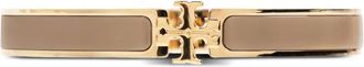 Tory Burch Bracciale con placca logo - Oro
