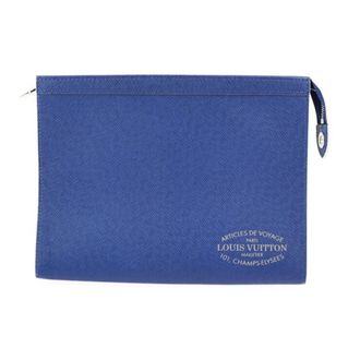 Louis Vuitton Cobalt Taiga Leather Clutch Bag Pochette (Pre-Owned)