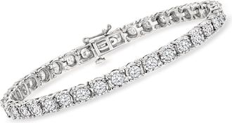 Ross-Simons Diamond Tennis Bracelet in Polished Sterling Silver