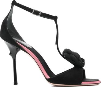 Roger Vivier Sandalen - Dames - Sandalen met hakken - Zwart - 39 EU - Schoenen