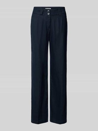 Christian Berg Leinenhose mit Eingrifftaschen in Dunkelblau, Gr&ouml;&szlig;e 34