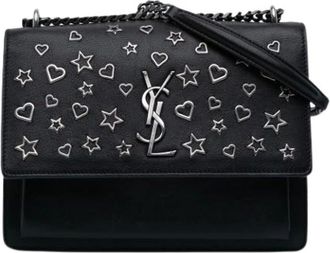 Saint Laurent Pre-owned Cross Body Bags, female, Black, Size: ONE SIZE Pre-owned The Sunset Crossbody Bag