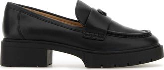 Coach Black Leather Leah Loafers