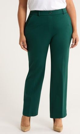 Kasper Pull-On Trouser Pants in Evergreen at Nordstrom, Size 3X