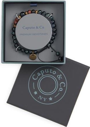 Caputo & Co. Mens Mantra Semiprecious Stone Bracelet in Blue Tiger Eye at Nordstrom Rack