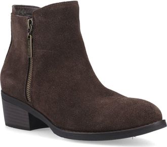 Hush Puppies Ingrid Su&egrave;de Dames Chocolade Hakken Enkelbooties