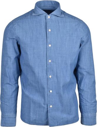 LUIGI BORRELLI NAPOLI Structured Cotton Shirt with Tailored Fit