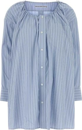 Alexander Wang Geborduurd Poplin Jurk - Dames - Shirt Kleedjes - Veelkleurig - M - Katoen - Kleedjes