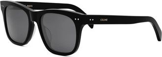 Celine Vierkante zonnebril met overgangslenzen - unisex - Zonnebrillen - Zwart - ONE Size - Leer - Accessoires