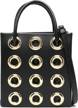 Moschino ring-hardware mini bag - women - Polyurethane - One Size - Black