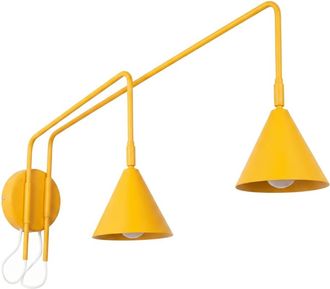 Sollux Lighting Aplique de pared amarillo acero alt. 30 cm