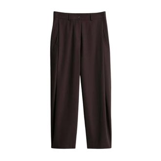 OPUS Myhi Wijde Broek - Dames - Broeken - Bruin - Maat: M