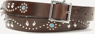 HTC Glendale leather Belt with embellishments Female 90
